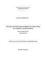 Tổ chức kế toán trách nhiệm tại tổng công ty cổ phần y tế danameco 