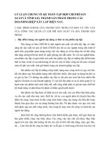 LÝ LUẬN CHUNG VỀ KẾ TOÁN TẬP HỢP CHI PHÍ SẢN XUẤTVÀ TÍNH GIÁ THÀNH SẢN PHẨM TRONG CÁC DOANHNGHIỆP XÂY LẮP HIỆN NAY