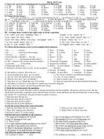 De cuong on tap HK I cuc hot