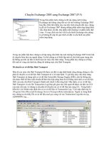 Chuyển Exchange 2003 sang Exchange 2007 (P.5)
