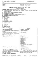 GIÁO ÁN TIẾNG ANH 8 - TUẦN 17 - PPCT MỚI NHẤT - THÁI BÌNH