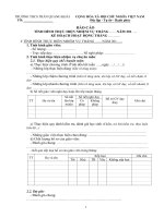 mẫu báo cáo tháng của tổ CM