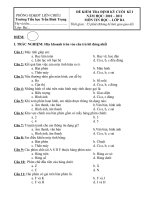 Bài soạn Đề kiểm tra Tin học học kì I