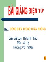 Bài soạn Dòng diện trong chân không