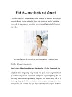 Phá vỡ... nguyên tắc nơi công sở