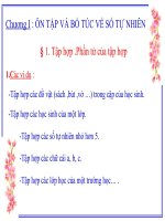 Chương 1-Bài 1-Tập hợp số phần tử của một tập hợp