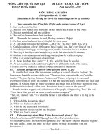 Bài soạn Đề kiểm tra HK 1 năm học 2010-2011