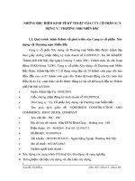 NHỮNG ĐẶC ĐIỂM KINH TẾ KỸ THUẬT CỦA CTY CỔ PHẦN XÂY DỰNG VÀ THƯƠNG MẠI MIỀN BĂC