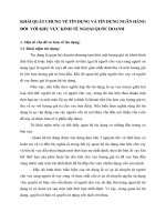 KHÁI QUÁT CHUNG VỀ TÍN DỤNG VÀ TÍN DỤNG NGÂN HÀNG ĐỐI  VỚI KHU VỰC KINH TẾ NGOÀI QUỐC DOANH