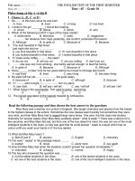 Bài soạn DE THI KY I