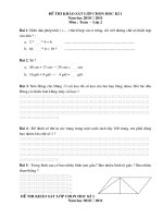 Bài giảng Đề thi TNNT môn Toán 2010-2011