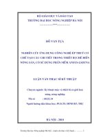 Nghiên cứu ứng dụng công nghệ ép thuỷ cơ chế tạo các chi tiết trong thiết bị chế biến nông sản, có sử dụng phần mềm ansys lsdyna 