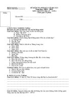 Đề KT CUOI HKI LS&ĐL Lớp 4 2010-2011 Có HDC