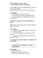 Bài giảng GRAMMAR NOTE UNIT 1