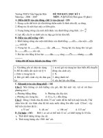 Đề KSCL Vật lý 6 HK I (2006-2007)