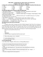 Thi kiểm tra hk1. E8 10-11. chuan