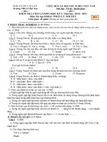 Bài soạn De thi HKI 2010 - 2011