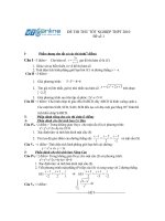 TT Đề thi tốt nghiệp THPT Toán(Tuấn Anh- Nga Điền)