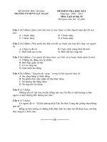 ĐỀ THI HỌC KÌ I LỚP 10 (2010 - 2011) CÓ ĐÁP ÁN