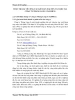 Thực trạng về côn tác kế toán nguyên vật liệu tại Công ty Thăng Long (TALIMEX).