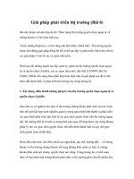 Giải pháp phát triển thị trường (Bài 6)