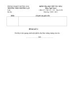 Tài liệu Bộ đề + đáp TLV bài số 6 tiết 121-122 văn 6