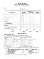 Đề Kiểm tra Học kỳ I_Giáo dục Công dân 6_Lẻ