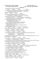 đề thi học kỳ 1 môn GDQP 11    HOT