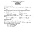 đề kiểm tra học kỳ I năm 2010 -2011