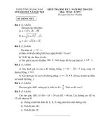 Bài giảng ĐỀ+Đ.ÁN KIỂM TRA HK I TOÁN 9- Q.NAM