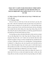 NHẬN XÉT VÀ KIẾN NGHỊ NHẰM HOÀN THIỆN KIỂM TOÁN TÀI SẢN CỐ ĐỊNH TẠI CHI NHÁNH CÔNG TY TRÁCH NHIỆM HỮU HẠN KIỂM TOÁN VÀ TƯ VẤN TẠI HÀ NỘI