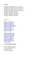 Tài liệu bài hát tiéng anh thiéu nhi