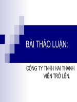 CÔNG TY TNHH HAI THÀNH  VIÊN TRỞ lên  