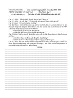 Tài liệu Đề Lý 8 (HK1, 2010 - 2011)