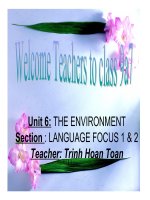 Tài liệu E9-U6 LANGUAGE 1 & 2.Toan AB