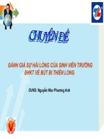 ĐÁNH GIÁ sự hài LÒNG của SINH VIÊN TRƯỜNG ĐHKT về bút BI THIÊN LONG 