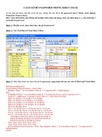 Cách gỡ bỏ Password trong Sheet Excel