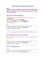 Bài giảng Chèn youtobe và video từ youtobe vào blog