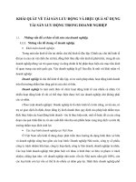 KHÁI QUÁT VỀ TÀI SẢN LƯU ĐỘNG VÀ HIỆU QUẢ SỬ DỤNG TÀI SẢN LƯU ĐỘNG TRONG DOANH NGHIỆP