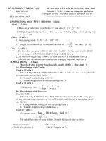 Đề và đáp án Lý 12