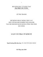 Mở rộng hoạt động cho vay đối với doanh nghiệp dân doanh tại chi nhánh ngân hàng công thương đà nẵng 