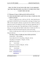 THỰC TẾ CÔNG TÁC KẾ TOÁN TIÊU THỤ VÀ XÁC ĐỊNH KẾT QUẢ TIÊU THỤ HÀNG HÓA TẠI CÔNG TY CỔ PHẦN MÁY TÍNH VÀ KIẾN TRÚC HÀ NỘI