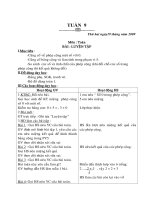 Tài liệu Giáo án lớp 1- 2 buổi tuần 9 (Fon VINI)