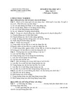 ĐỀ KIỂM TRA HỌC KỲ 1 - VẬT LÝ 8 (2010-2011)