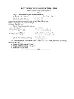 Đề thi HKI lớp 8 hay