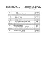 Bài soạn DAP AN HKI VAT LY 9