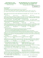 Bài giảng ĐỀ HAY ĐH HÓA 2011 SỐ 10