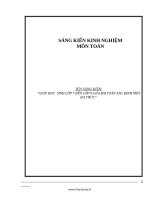 Gián án Giup HS giai bai toan xac dinh mot da thuc