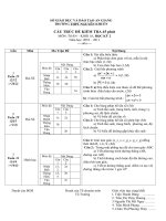 Bài giảng cấu trúc đề kiểm tra 1 tiết khối 10 HỌC KỲ 2 NĂM 2010-2011