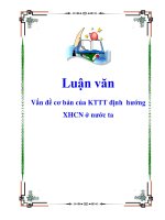 Luận văn: Vấn đề cơ bản của KTTT định hướng XHCN ở nước ta